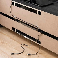 Fusion TV Stand with Drawers for TVs up to 60" - Gray Oak