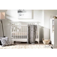 Savannah Baby Crib 4 Heights with Toddler Rail - Pure White