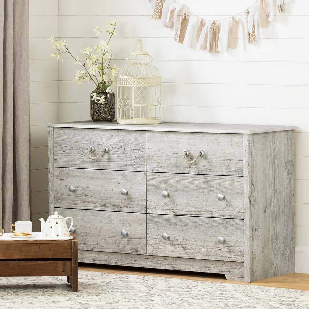 Commode Double 6 Tiroirs - Aviron Pin Bord de Mer