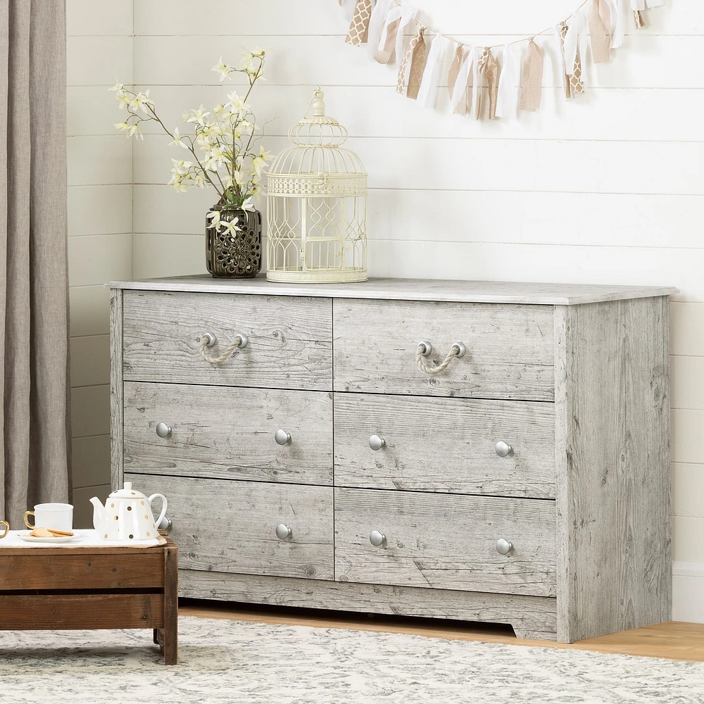 Commode Double 6 Tiroirs - Aviron Pin Bord de Mer