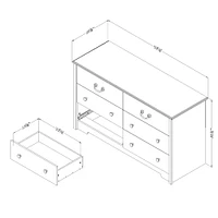 Commode Double 6 Tiroirs - Aviron Pin Bord de Mer