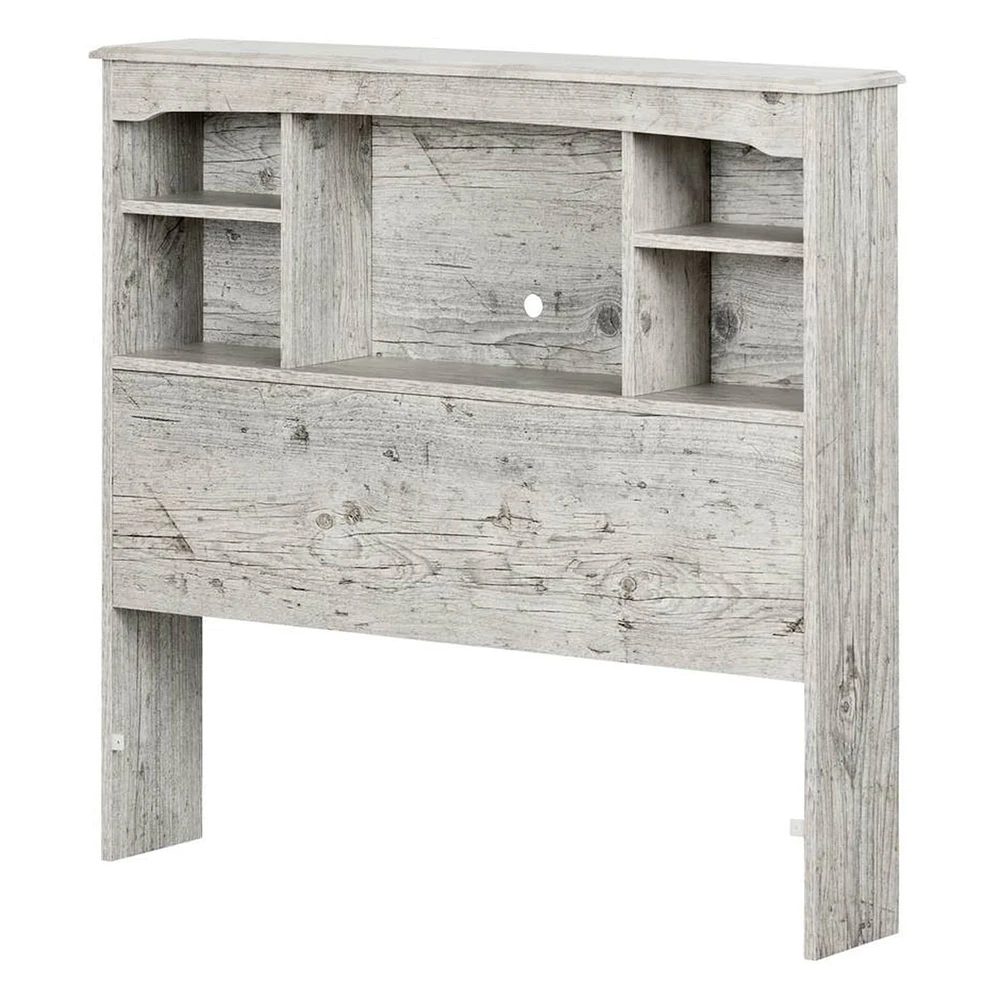 Tête de Lit Simple avec Bibliothèque - Aviron Pin Bord de Mer