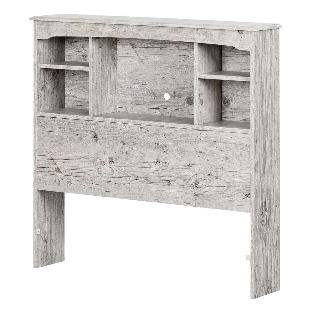 Tête de Lit Simple avec Bibliothèque - Aviron Pin Bord de Mer