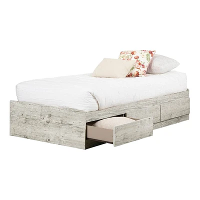 Lit Matelot Simple 3 Tiroirs Navali - Pin Bord de Mer