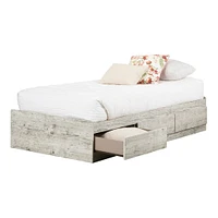 Lit Matelot Simple 3 Tiroirs Navali - Pin Bord de Mer