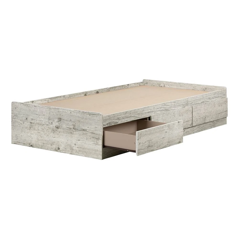 Lit Matelot Simple 3 Tiroirs Navali - Pin Bord de Mer