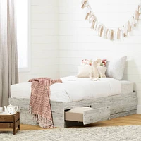 Lit Matelot Simple 3 Tiroirs Navali - Pin Bord de Mer