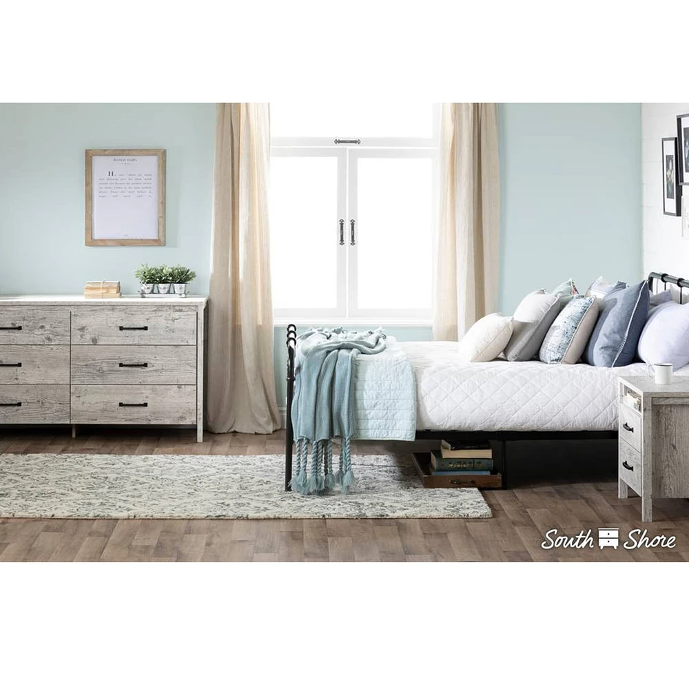 Gravity 6-Drawer Double Dresser - Seaside Pine