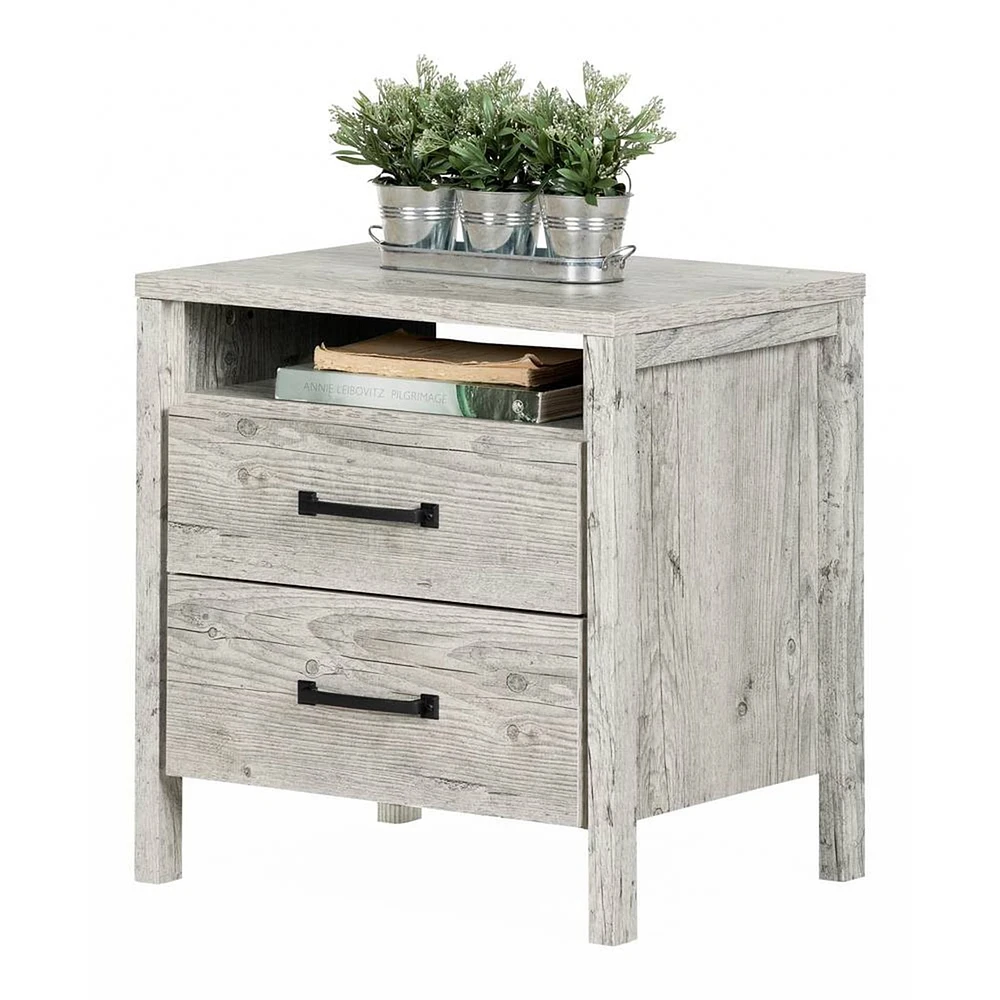 Gravity 2-Drawer Nightstand - Seaside Pine