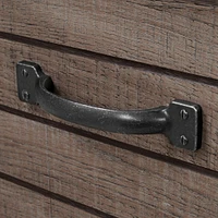 Twin Bookcase Headboard with Doors Ulysses - Fall Oak