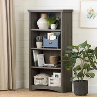 4-Shelf Bookcase - Gascony Gray Maple