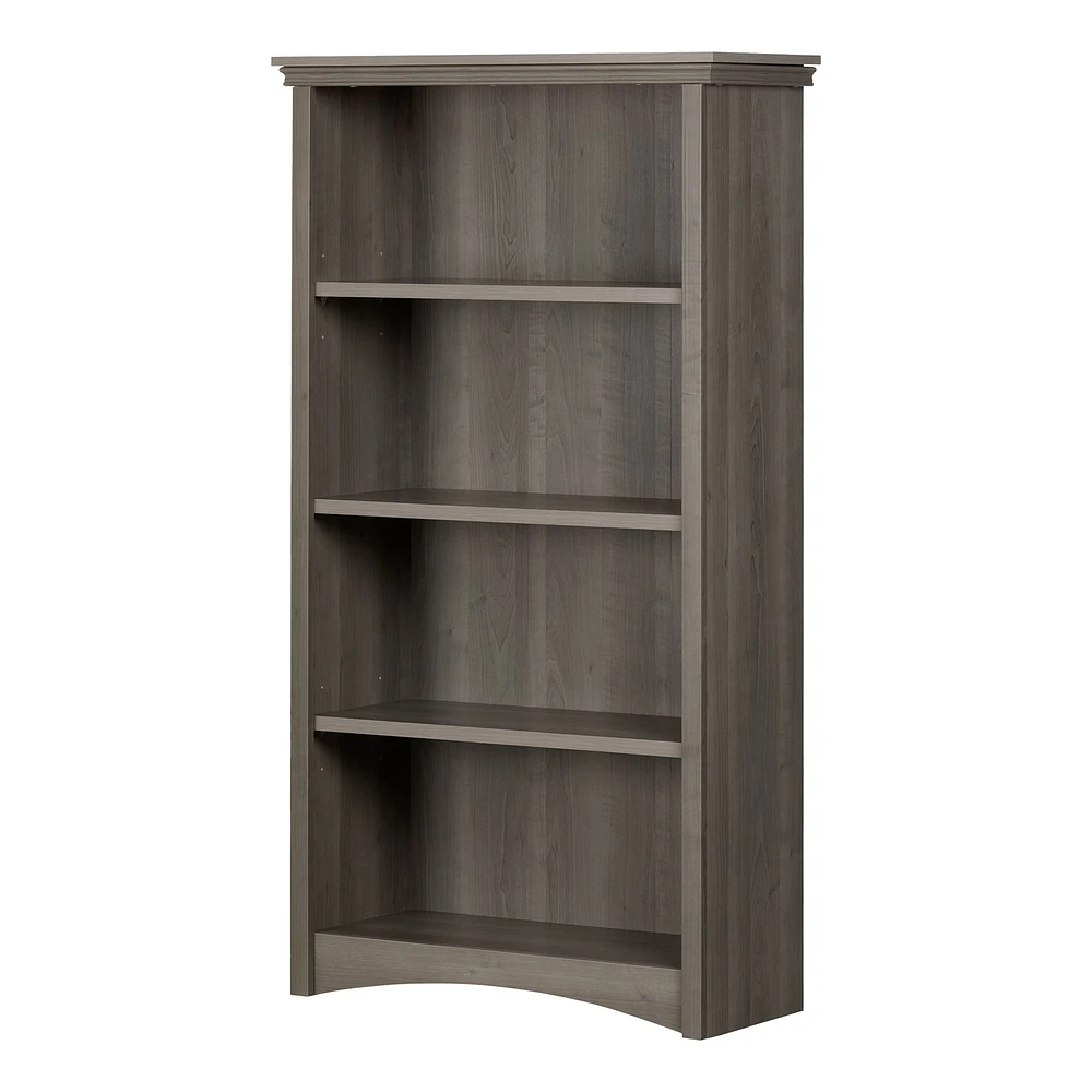 4-Shelf Bookcase - Gascony Gray Maple