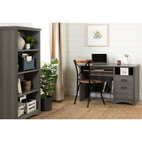 4-Shelf Bookcase - Gascony Gray Maple