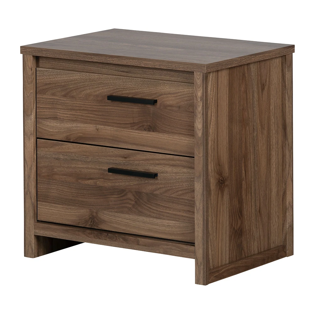 2-Drawer Nightstand - Tao Natural Walnut