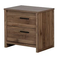 2-Drawer Nightstand - Tao Natural Walnut