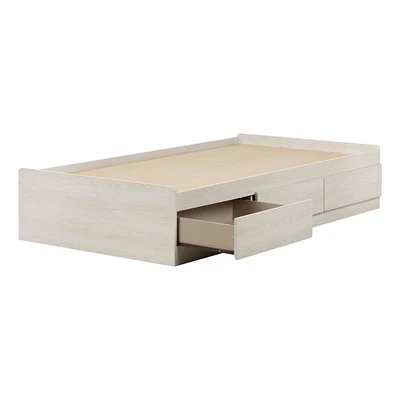 Fynn Twin Mates Bed with 3 Drawers - Winter Oak