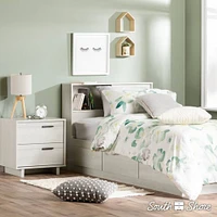 Fynn Twin Mates Bed with 3 Drawers - Winter Oak