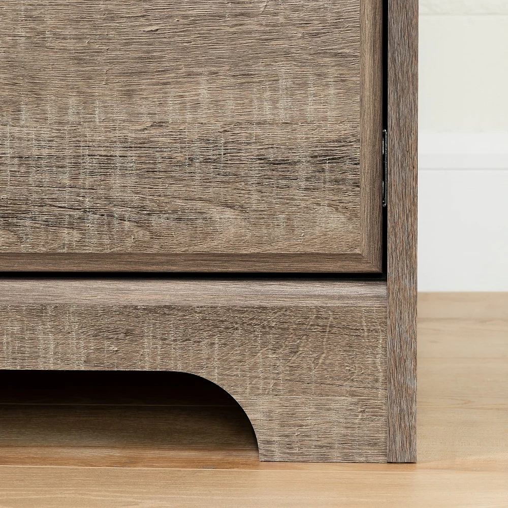 Computer Desk with Hutch - Versa Weathered Oak