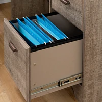 Computer Desk with Hutch - Versa Weathered Oak