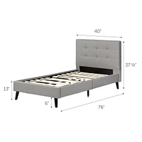 Twin Bed Fusion - Medium Grey