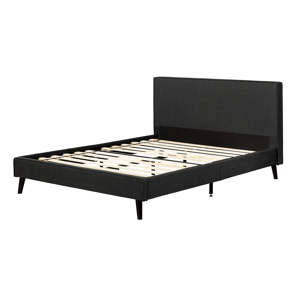 Complete Queen Upholstered Bed - Gravity Matte Charcoal