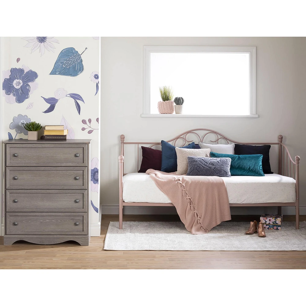 Metal Twin Daybed - Savannah Pink