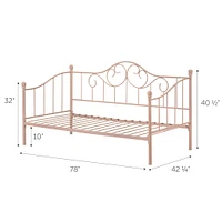 Metal Twin Daybed - Savannah Pink