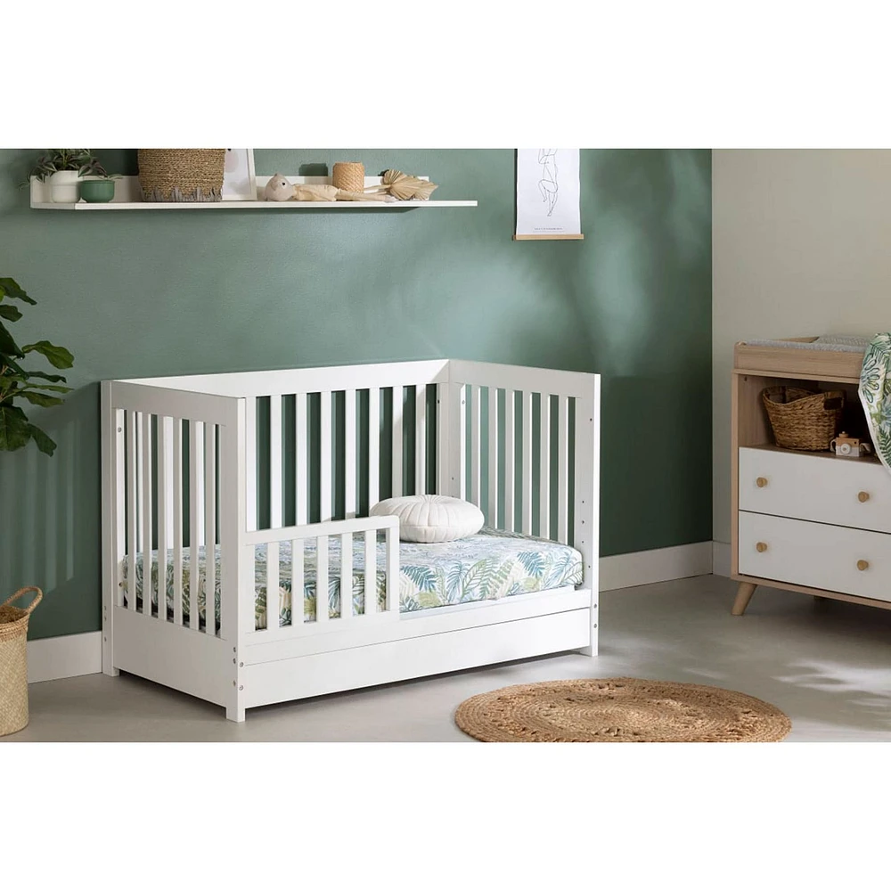 Yodi Changing Table with Drawers - Soft Elm and Pure White