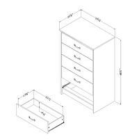 Commode 5 Tiroirs - Tassio Chêne vieilli