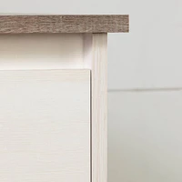 Plenny 6-Drawer Double Dresser Storage Unit - White Wash and Oak