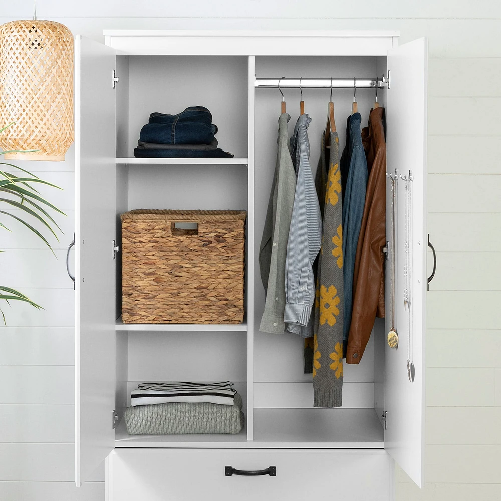 Wardrobe Armoire - Farnel Pure White