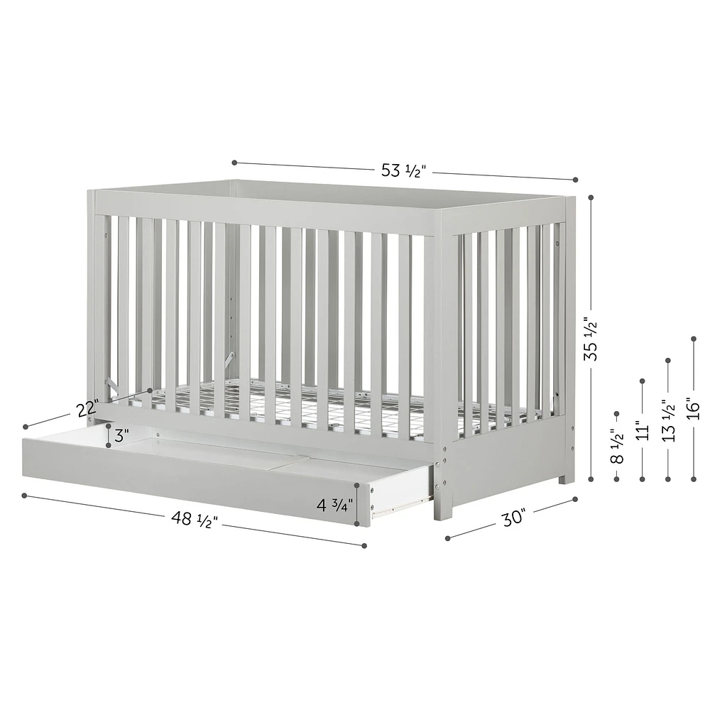 Couchette Avec Barrière de Transition Cookie - Gris Clair
