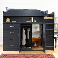 Lit Mezzanine avec Bureau Asten - Myrtille
