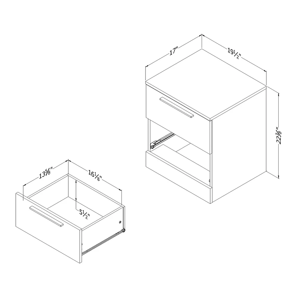 2-Drawer Nightstand