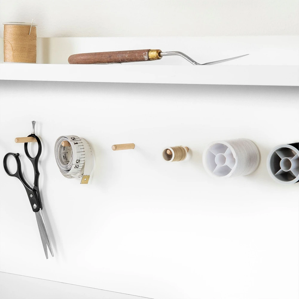 Craft Table with Hutch - Crea Pure White