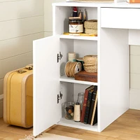Craft Table with Hutch - Crea Pure White