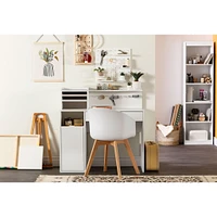 Craft Table with Hutch - Crea Pure White