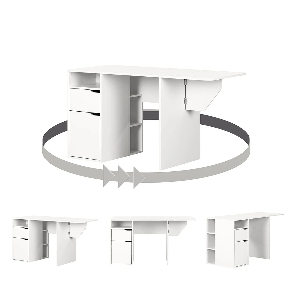 Expandable Craft Table - Crea Pure White