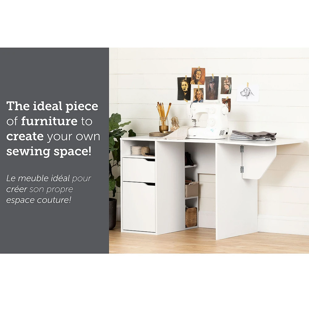 Expandable Craft Table - Crea Pure White