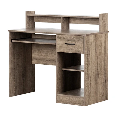 Table de Travail avec Rangement - Axess Chêne Vieilli