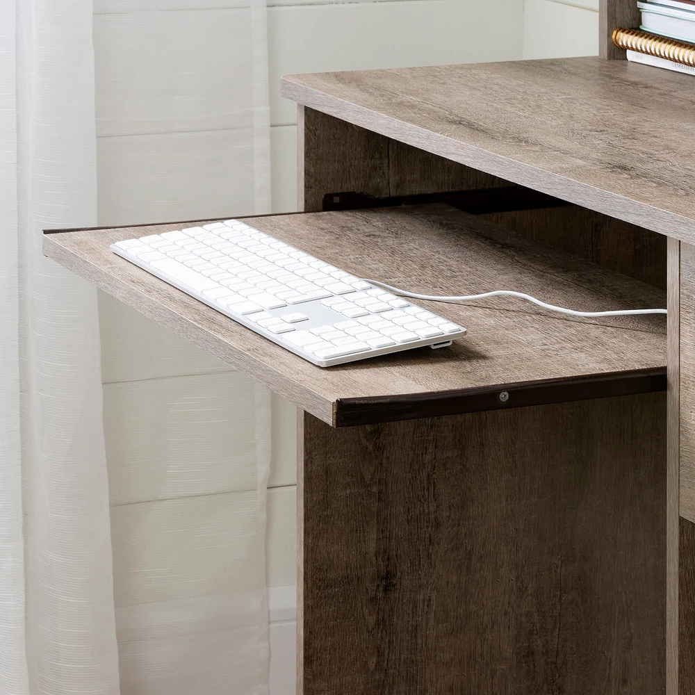 Table de Travail avec Rangement - Axess Chêne Vieilli