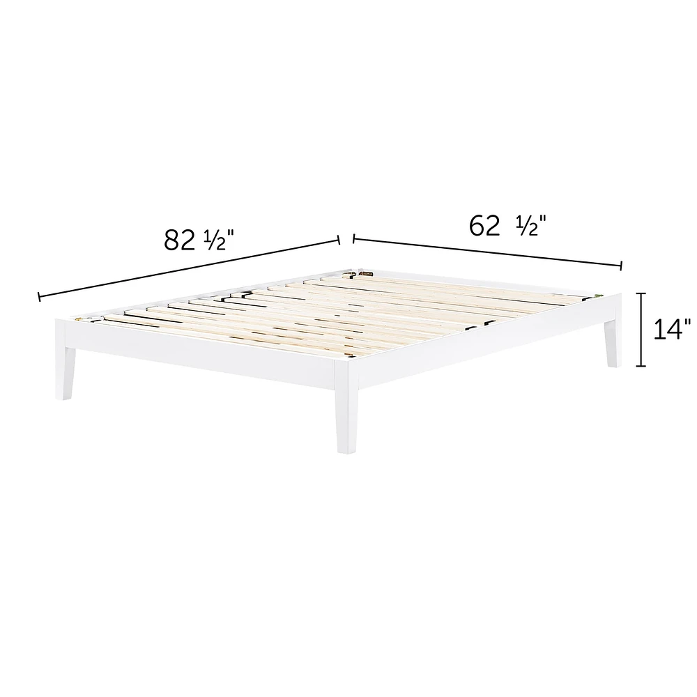 Base de Lit Grand - Vito Blanc Solide