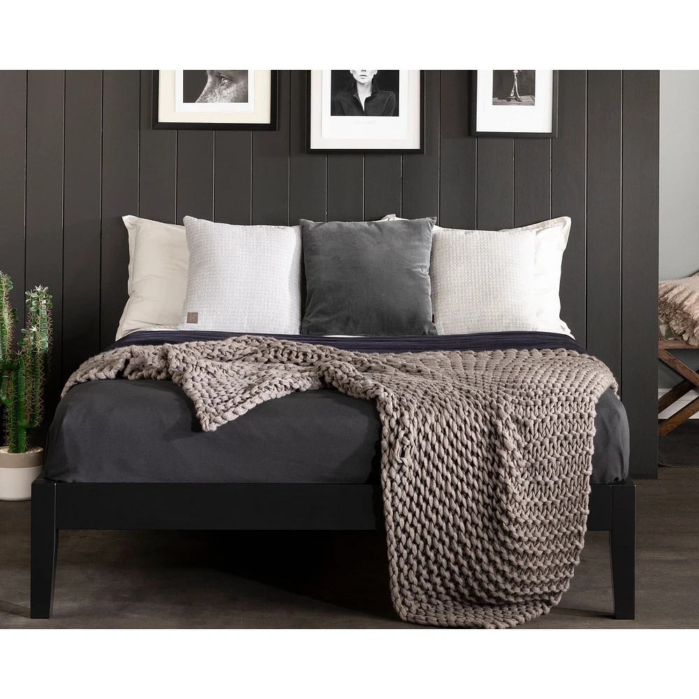 Platform Double Bed - Vito Pure Black