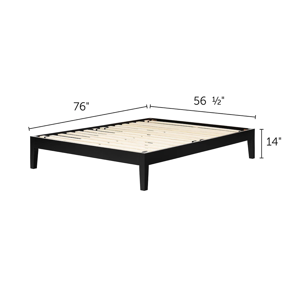 Platform Double Bed - Vito Pure Black