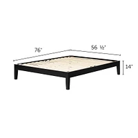Platform Double Bed - Vito Pure Black