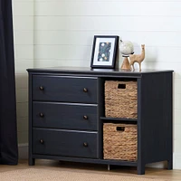 Bureau 3 Tiroirs avec Paniers de Rangement Cotton Candy - Myrtille