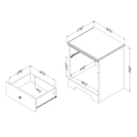 1-Drawer Nightstand - Zach Gray Oak