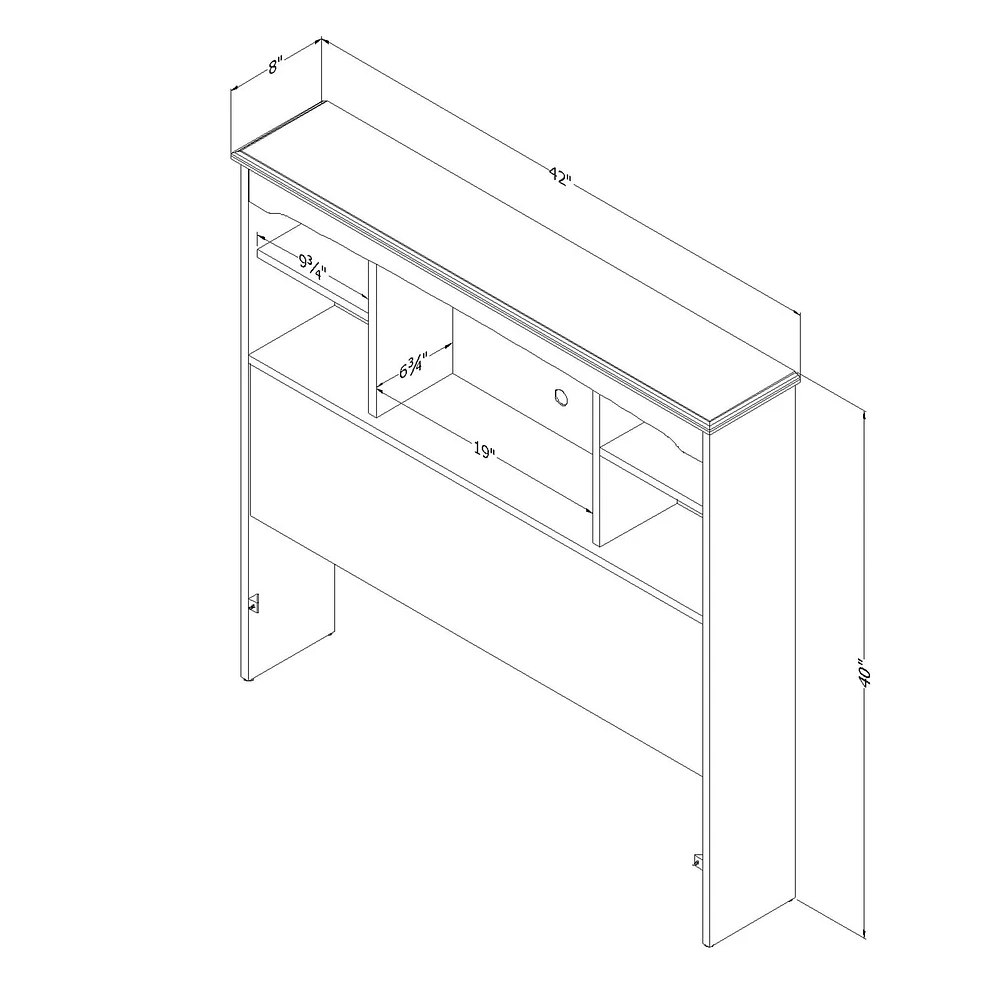 Navali Twin Bookcase Headboard
