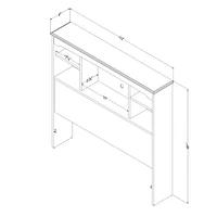Navali Twin Bookcase Headboard