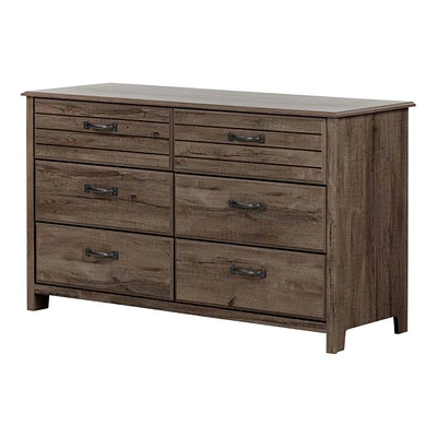 Commode 6 Tiroirs Asten - Chêne